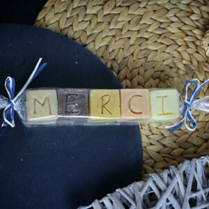 Savons cube “Lettres” personnalisés