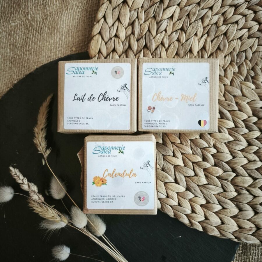 Savon au Lait de Chèvre – Nature, Miel & Calendula