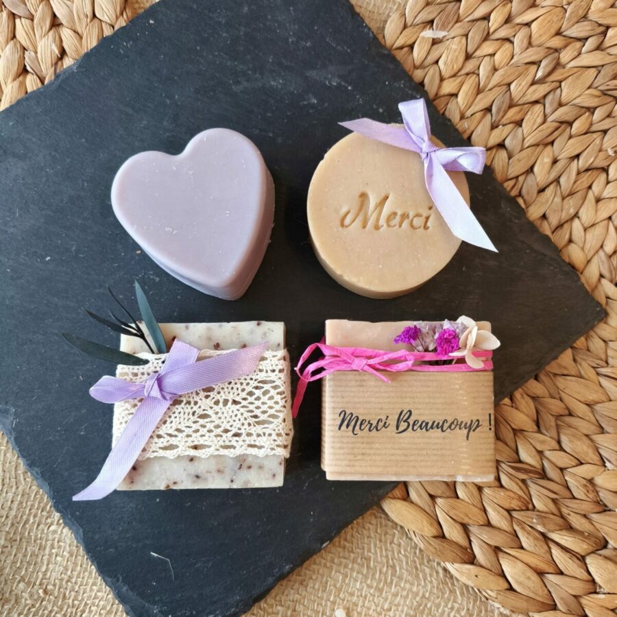 Savons personnalisés de 100g – 3 formes au choix