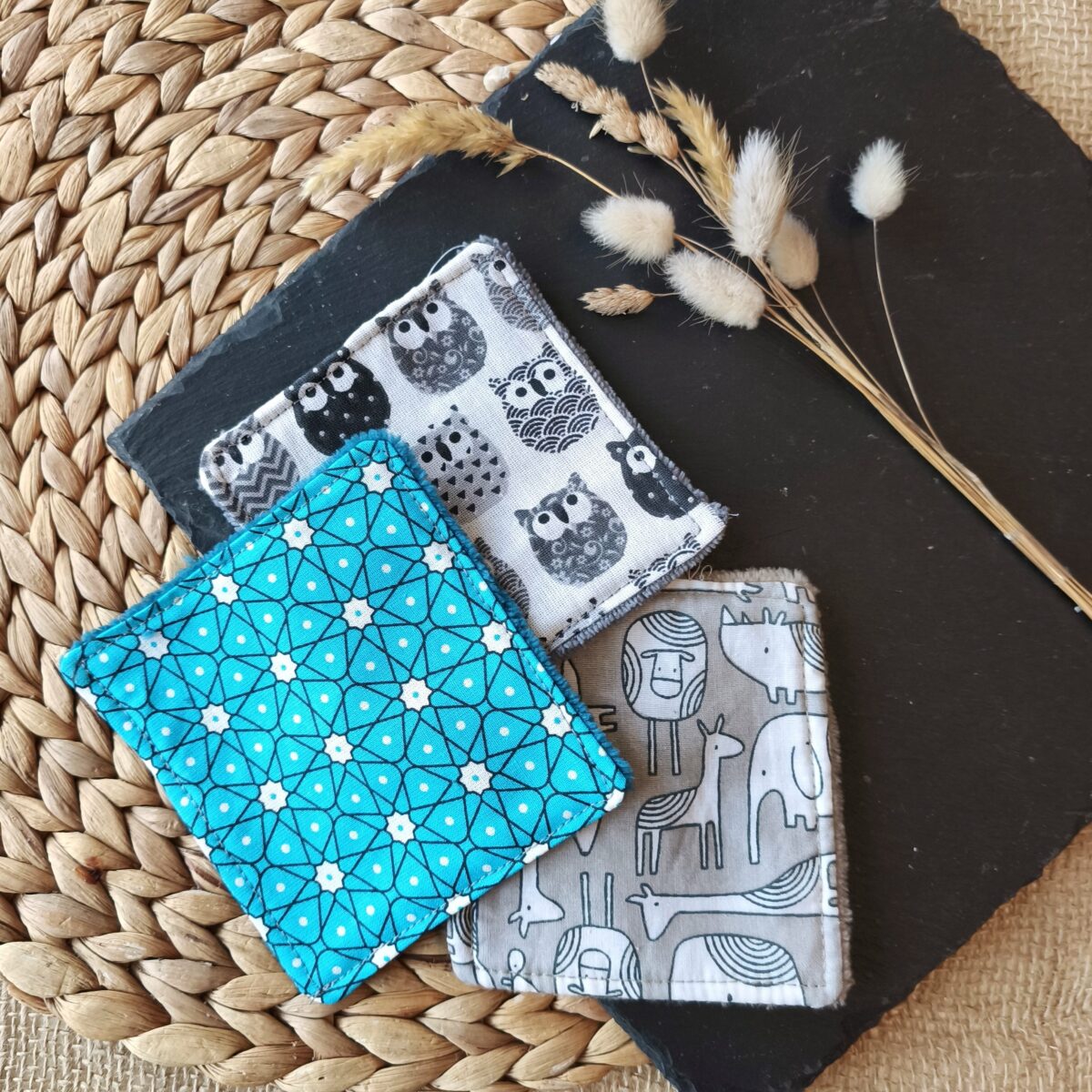 Lingettes démaquillantes lavables – pack zéro déchet (x5)